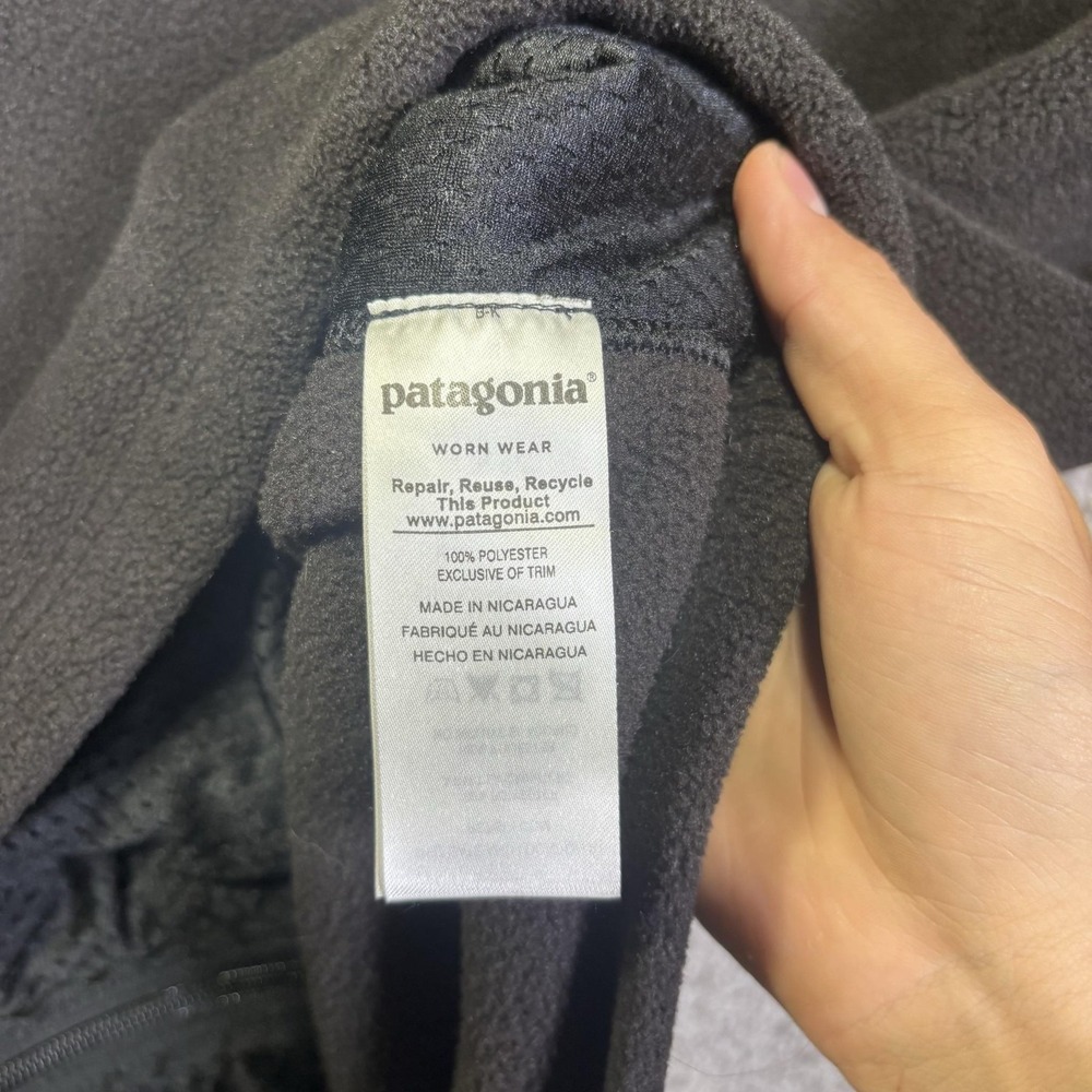 Patagonia Synchilla Jacket Mens XL Black Fleece Full Zip Accelerate Patch - Picture 6 of 9